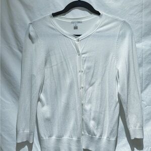 Halogen White Cardigan Sweater